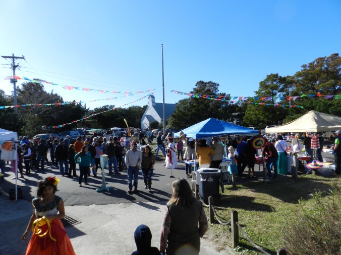 The Festival Latino de Ocracoke on the Ocracoke school grounds in the fall of 2016, now an annual event. Photo courtesy, Ocracoke Observer
