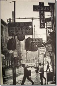 Philly's Skid Row ran from East & Vine to 6th, 1950s. Full of flop houses, missions and cubicle hotels, drug dens and brothels, it was a place for transients and down and out and a place where you could find the worst of humanity and sometimes the best, too. Photo, Jay Gertzman