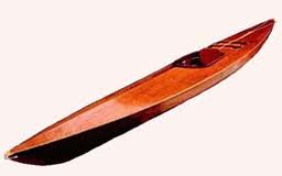 Mike has also designed smaller watercraft, including this lovely 15' sea kayak, Tursiops. The plans are available from Wooden Boat magazine.