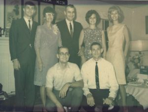 Ralph K. Rottet and his wife Adele and their children in June 1967. John is standing on the far left. Sherry and her sister Charlene are standing on the right. Their brothers Rick (on left) and Spark are in front. Photo courtesy, Sherry (Rottet) Wynn. 